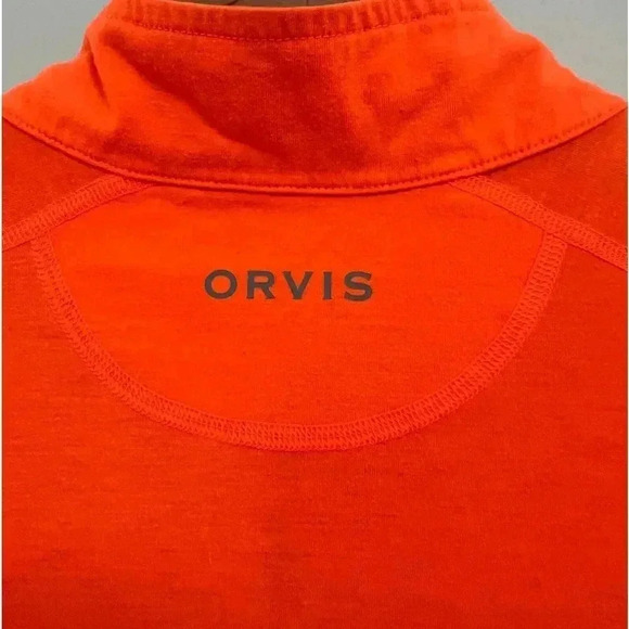 Orvis Men's Drirelease Quarter-Zip Orange Size XXL - Picture 6 of 8